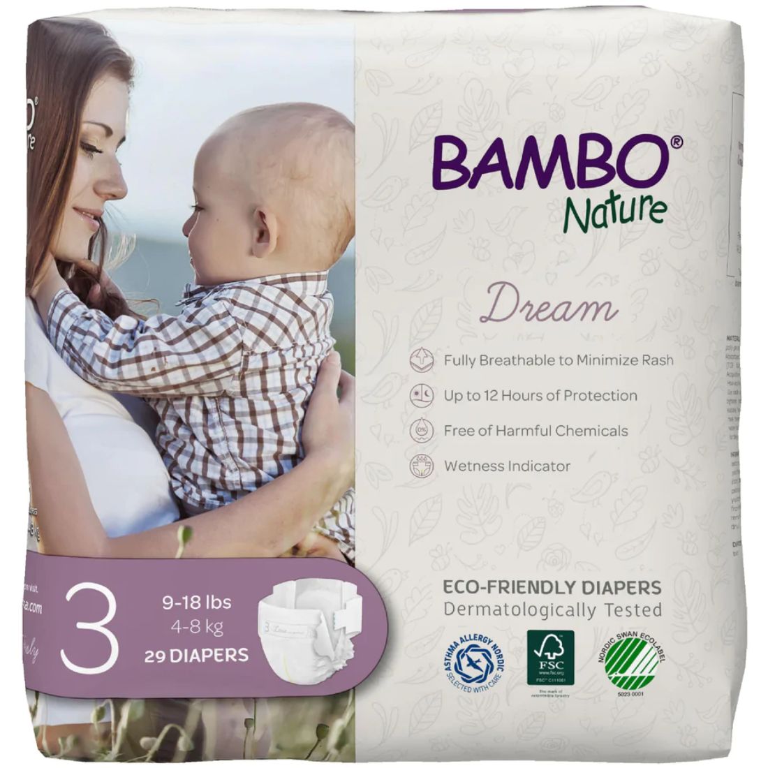 Bambo Nature Baby Diapers, Certified 100% free of all dangerous chemicals (Size 1 to 6 Available)