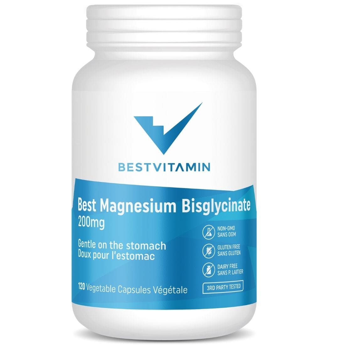 BestVitamin Best Magnesium Bisglycinate 200mg360 Vegetable Capsules