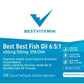 Bestvitamin Best Fish Oil 6.5:1 EPA:DHA 650mg:100mg, Healthy Brain & Mood Support, Liquid Softgels, Clearance 50% Off, Final Sale