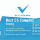 BestVitamin Best B6 Complex, 100mg B6 Plus B-Complex, Non-GMO, 60 Vegetable Capsules