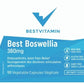 BestVitamin Best Boswellia 380mg, Osteoarthritic Joint Pain Relief, 90 Vegetable Capsules