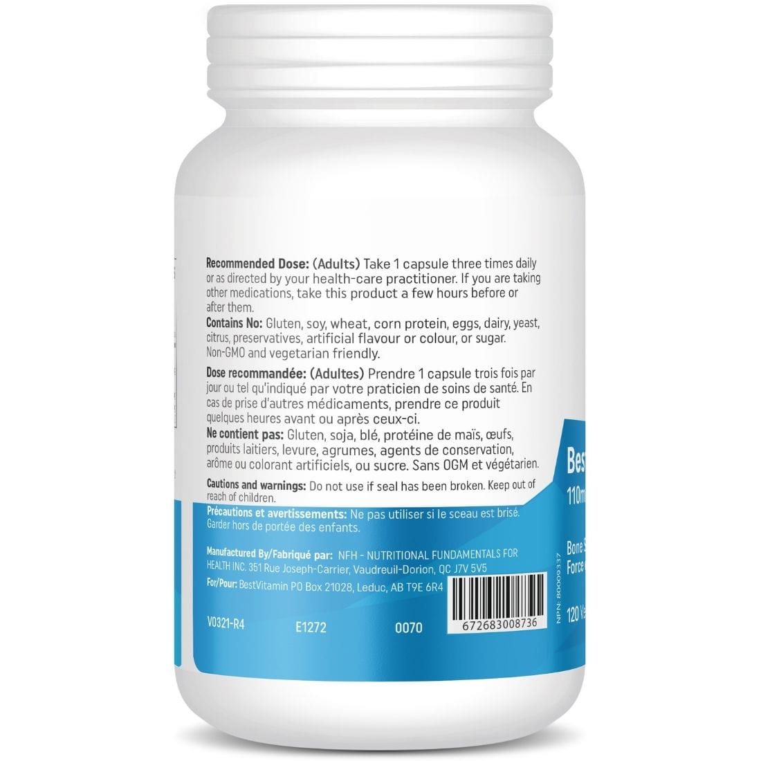 Bestvitamin Best Calcium Magnesium D3, Helps increase bone density & bone mass, 120 Vegetable Capsules