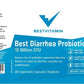 Bestvitamin Best Diarrhea Probiotic, Saccharomyces Boulardii, 10 Billion CFU, 30 Vegetable Capsules