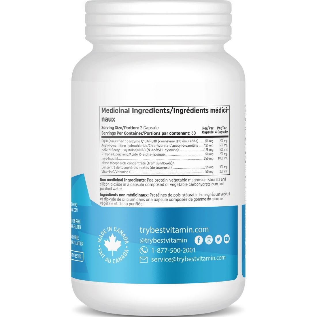 BestVitamin Best Egg Fertility Support, Helps improve egg quality & live birth rates, 120 Vegetable Capsules