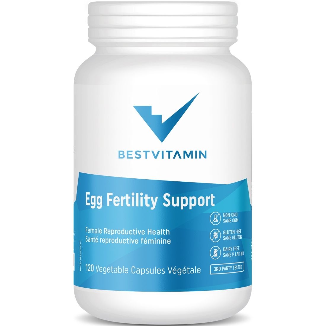 BestVitamin Best Egg Fertility Support, Helps improve egg quality & live birth rates, 120 Vegetable Capsules