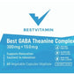 BestVitamin Best GABA Theanine Complex, 300mg Plus 150mg, Mood, stress, anxiety support, 60 Vegetable Capsules
