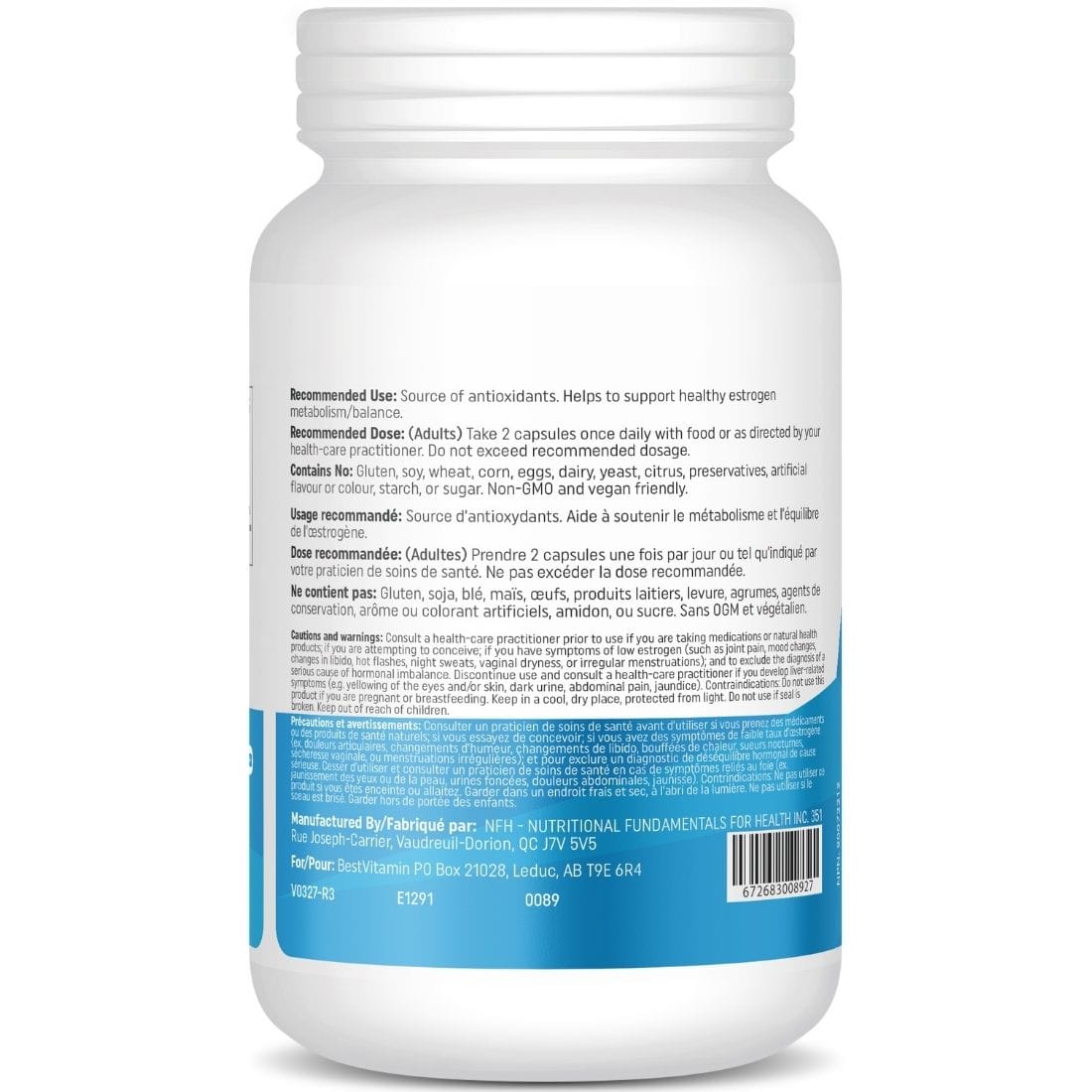 Bestvitamin Best I3C 150mg, Indole-3-carbinol, Supports healthy estrogen balance, 60 Vegetable Capsules