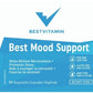 BestVitamin Best Mood Support, Helps relieve nervousness & sleep disturbances, 90 Vegetable Capsules, Clearance 50% Off, Final Sale