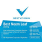 BestVitamin Best Neem Leaf 650mg, Helps with skin & immune dysfunction, respiratory disease, 90 Vegetable Capsules