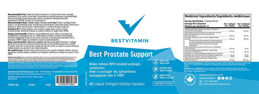 BestVitamin Best Prostate Support, Helps relieve BPH related urologic symptoms, 60 Liquid Softgels