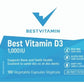 BestVitamin Best Vitamin D3 Capsules 1000IU, Non-GMO, Vegetarian Friendly, 180 Vegetable Capsules