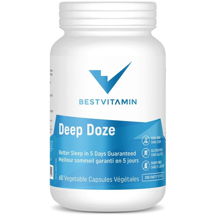BestVitamin Deep Doze, Better Sleep in 5 Days Guaranteed, 60 Vegetable Capsules