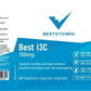 Bestvitamin Best I3C 150mg, Indole-3-carbinol, Supports healthy estrogen balance, 60 Vegetable Capsules