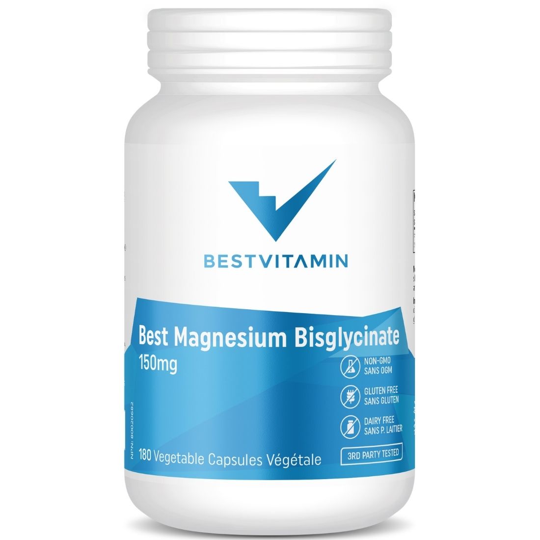 BestVitamin Best Magnesium Bisglycinate 150mg, Extra Gentle, Non-GMO