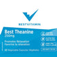 BestVitamin Best Theanine 250mg, Help Improve Sleep & Promotes Relaxation, 60 Vegetable Capsules, Clearance 50% Off, Final Sale