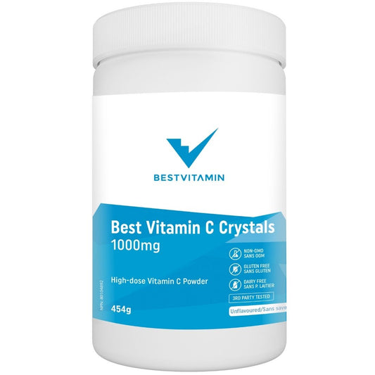 BestVitamin Best Vitamin C Crystals 1000mg, High Dose Pure Ascorbic Acid Vitamin C Powder with Scoop, 454g