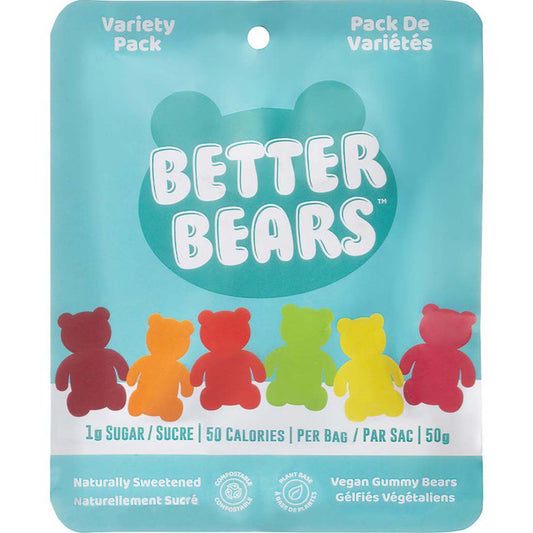 Better Bears Variety Pack - Gummy Bears, 1 Bag (50g)