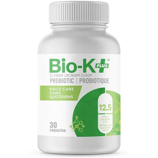 Bio-K+ Daily Care Probiotic 12.5 Billion, 30 Capsules