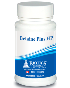 Biotics Research Betaine Plus HP (HCI-700mg), 90 Capsules