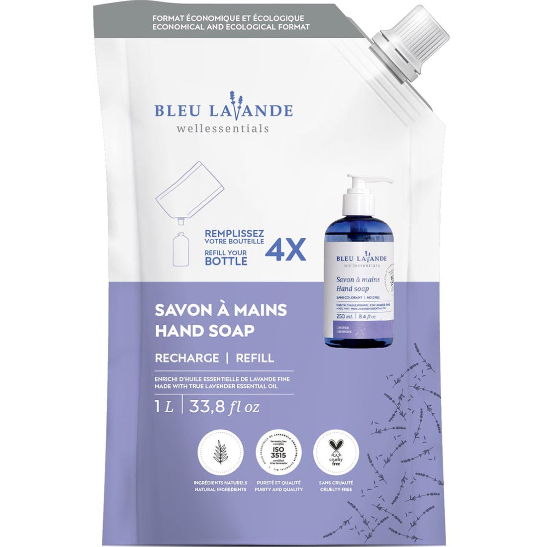 Bleu Lavande Lavender Hand Soap Refill, 1L