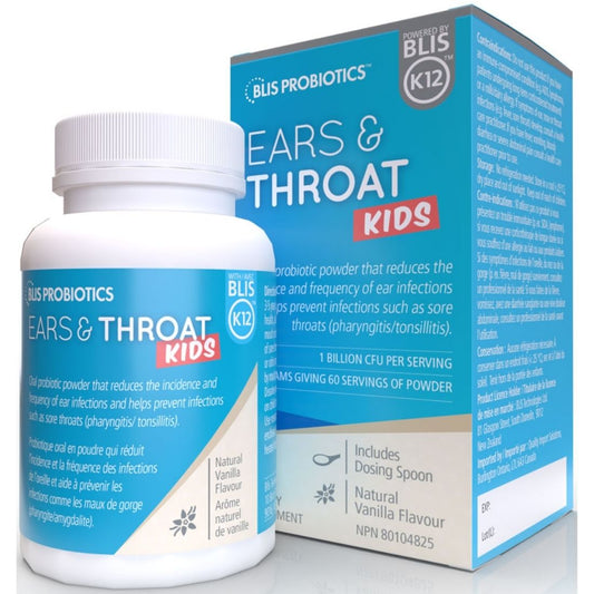 BLIS Probiotics Ears and Throat for Kids with BLIS K12, 48g