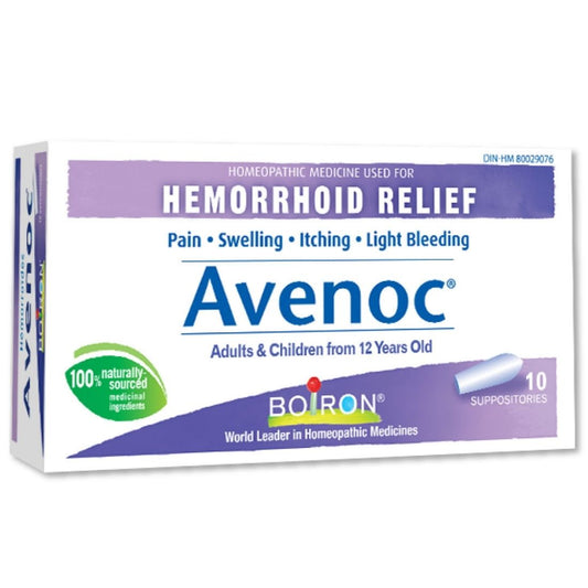 Boiron Avenoc Suppositories for Hemorrhoids, 10 Suppositories