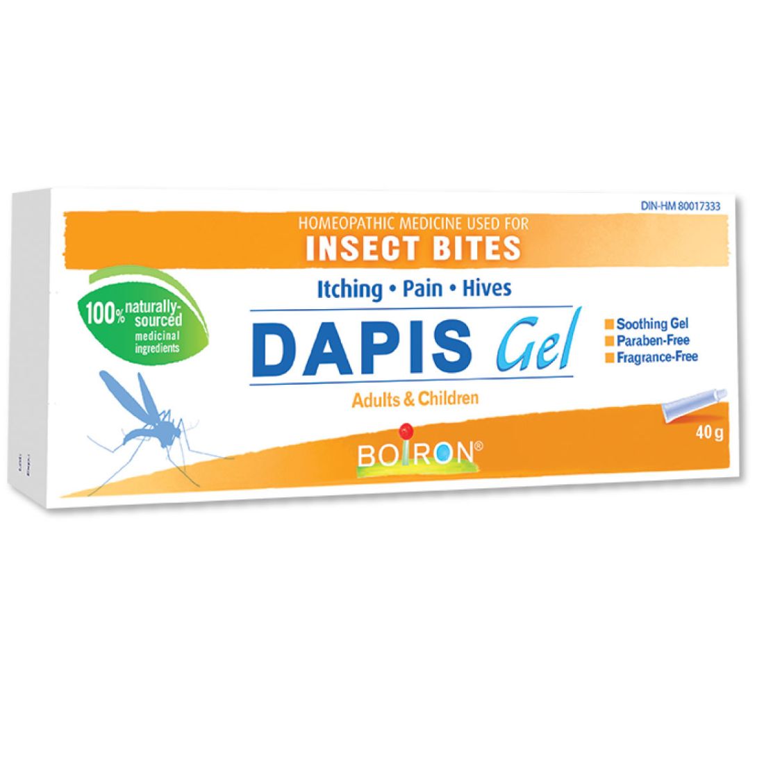 Boiron Dapis Gel, Soothes Bug Bites Naturally, Paraben Free, 40g