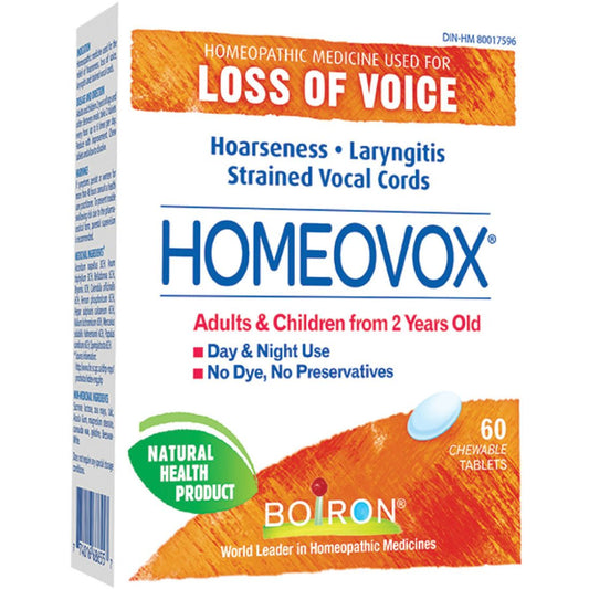 Boiron Homeovox, Hoarseness, 60 Tablets