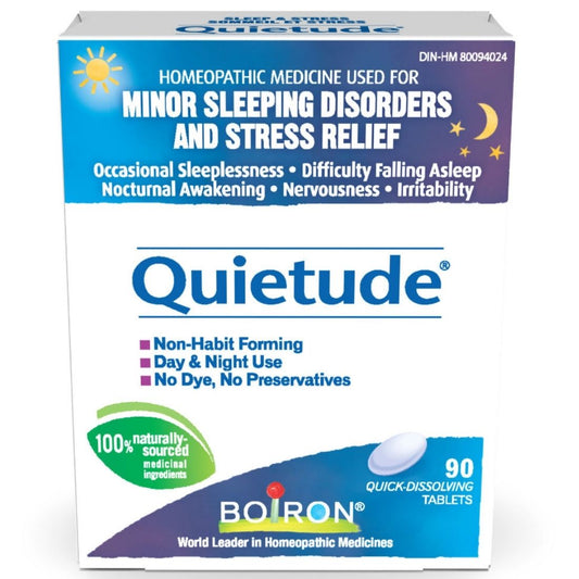 Boiron Quietude, For Minor Sleeping Disorders and Stress Relief, 90 Quick Dissolving Tablets