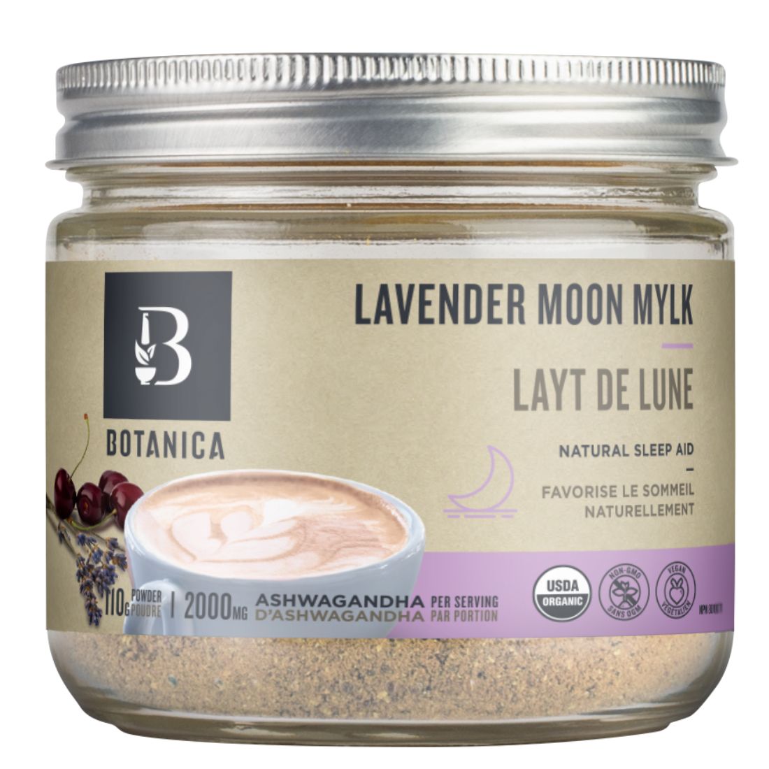 Botanica Lavender Moon Mylk with Organic Ashwagandha, 80g