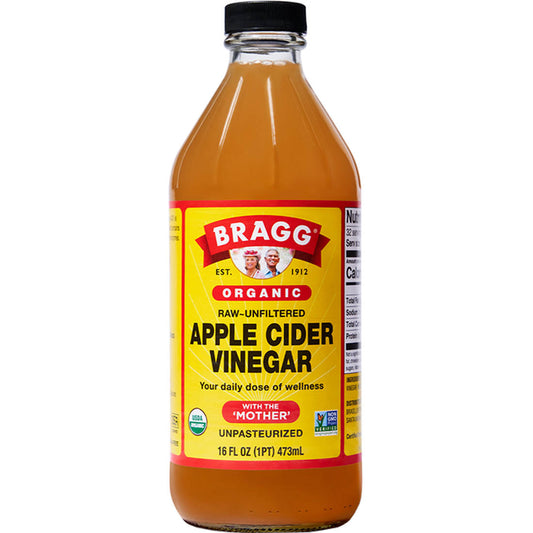 Bragg Apple Cider Vinegar, Organic and Raw, Glass Bottle, ***Limit 1 Per Order***