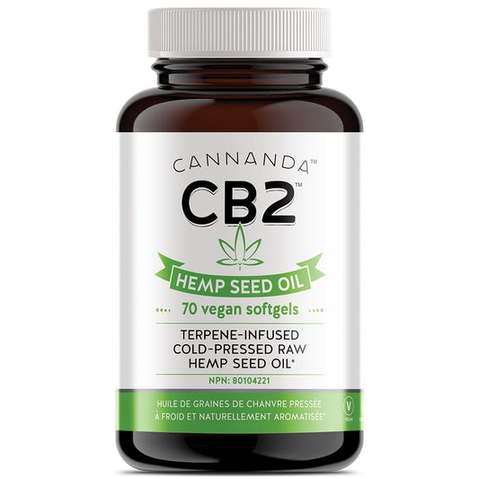 Cannanda CB2 Hemp Seed Oil, 70 Vegan Softgels
