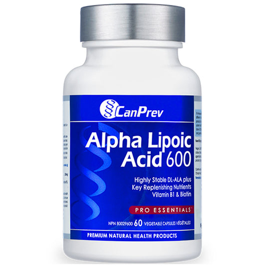 CanPrev Alpha Lipoic Acid 600mg, 60 Vegicaps