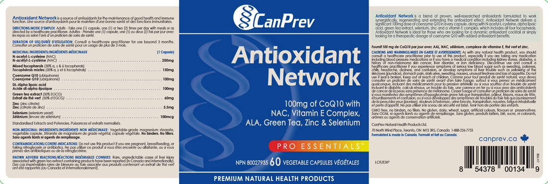 CanPrev Antioxidant Network, 60 Vegicaps