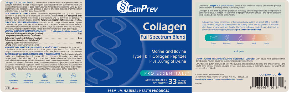 CanPrev Collagen Full Spectrum Liquid, 500ml