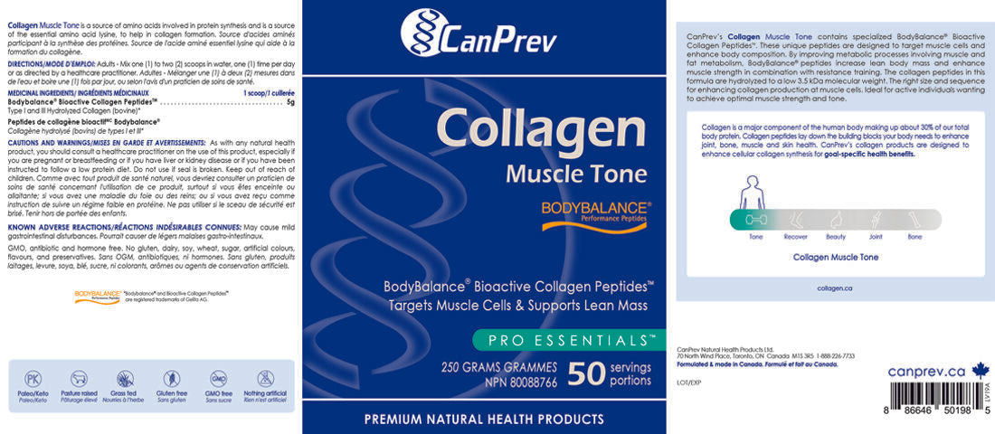 CanPrev Collagen Muscle Tone, 250g