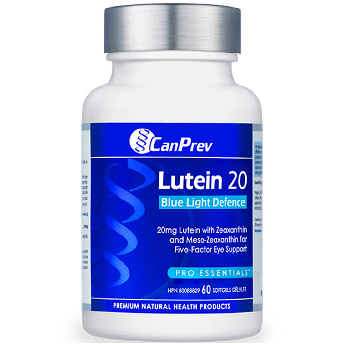 CanPrev Lutein 20mg Blue Light Defence (With Zeaxanthin & Meso-Zeaxanthin), 60 Softgels
