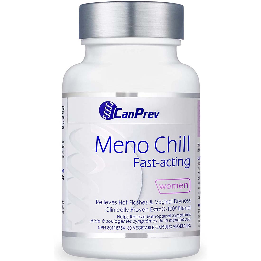 CanPrev Meno Chill, Fast Acting Menopase Support, 60 Vegetable Capsules