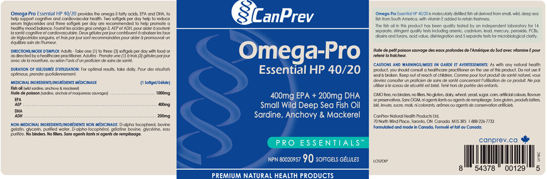 CanPrev Omega-Pro Essential HP 40/20, 90 Softgels