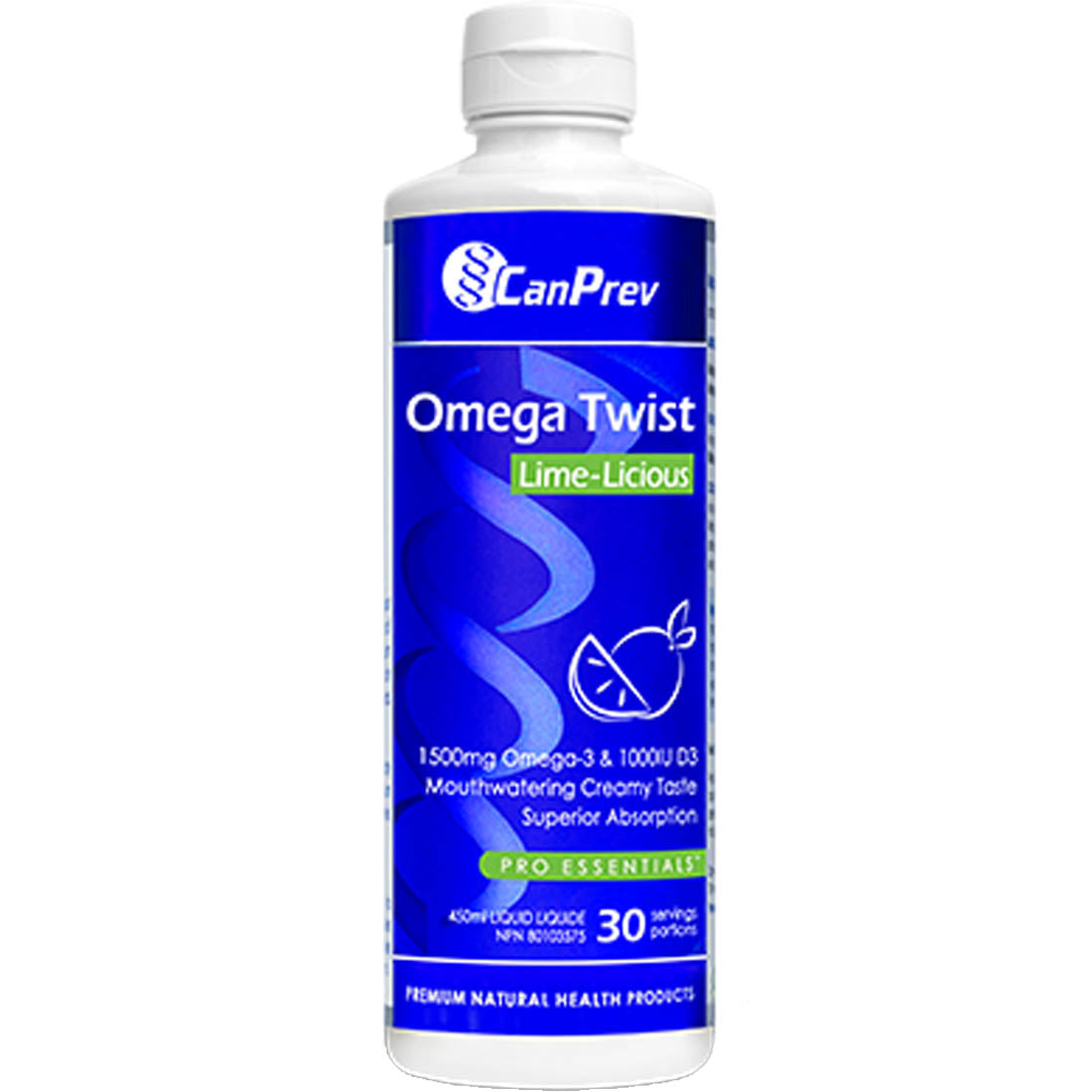 CanPrev Omega Twist Fish Oil Liquid Omega-3 Plus Vitamin D3, 225ml