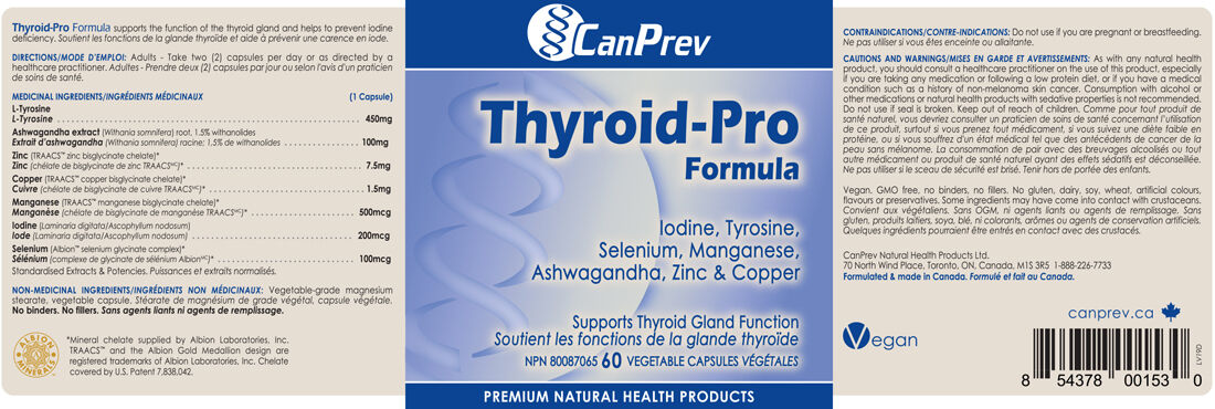 CanPrev Thyroid Pro, 60 Vegetable Capsules