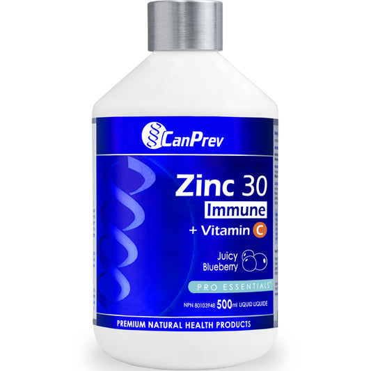 CanPrev Zinc 30 Immune + Vitamin C, Blueberry Flavour, 500ml