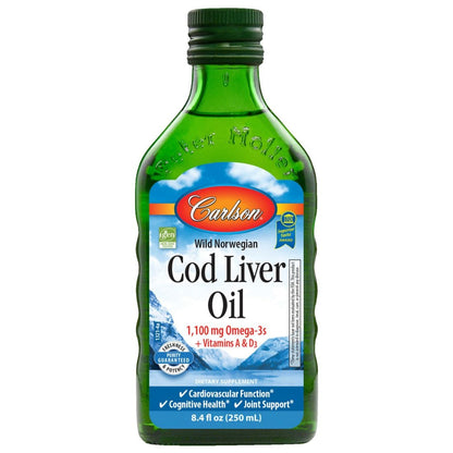 Carlson Norwegian Cod Liver Oil Liquid (TG)