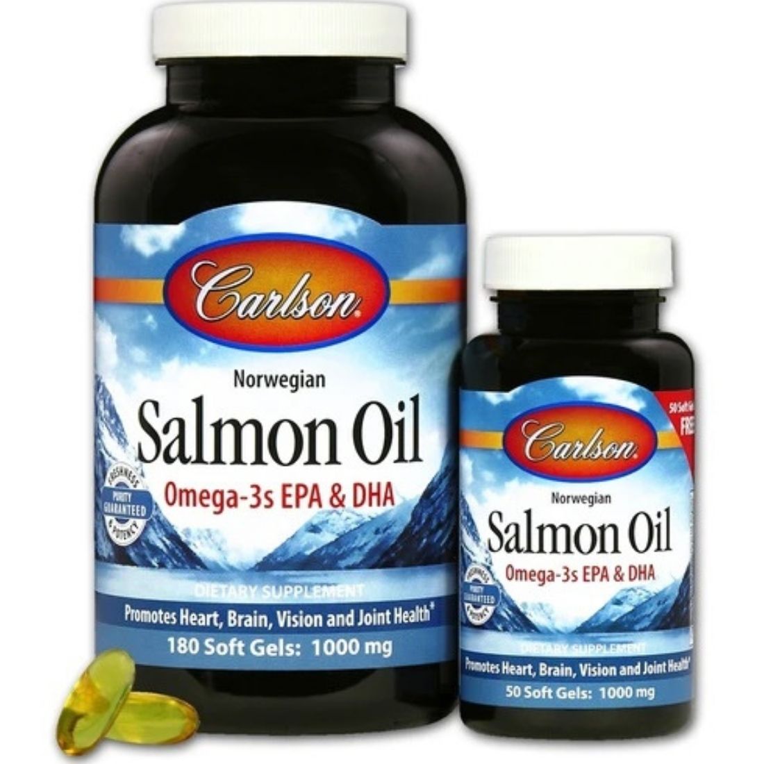 Carlson Norwegian Salmon Oil 1000mg (TG & EE), 230 Softgels