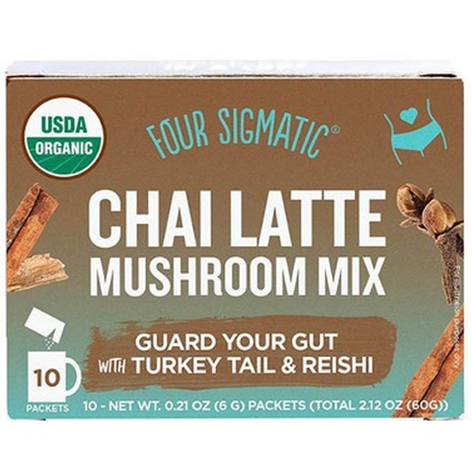 Four Sigmatic Chai Latte with Turkey Tail & Reishi, 10x6g Sachets
