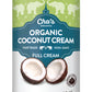 Chas Organics Coconut Cream, Case of 12 x 400ml
