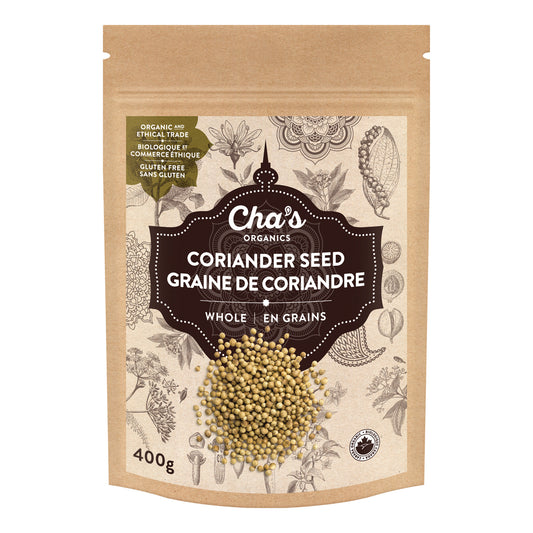 Chas Organics Coriander Seed Whole, 400g