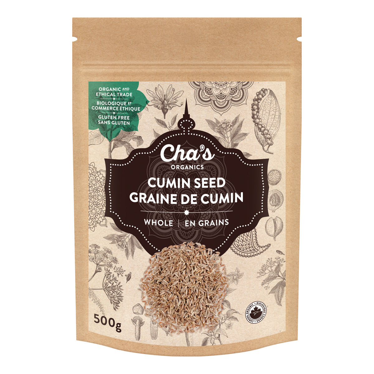 Chas Organics Cumin Seed Whole, 500g
