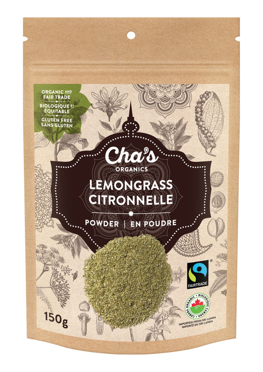 Chas Organics Lemongrass Powder, Case of 6 x 150g