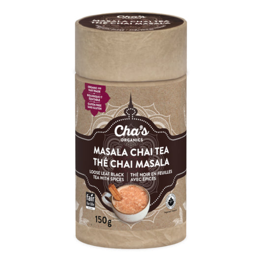 Chas Organics Masala Chai Black Tea, Case of 6 x 150g